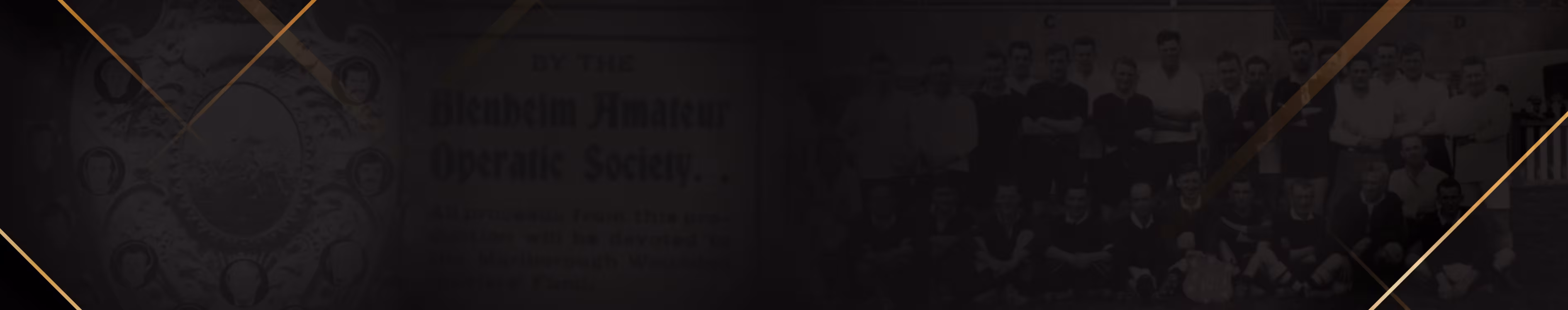 Tracing Marlborough history directory display banner featuring localized sports clubs, athletic teams, and community associations